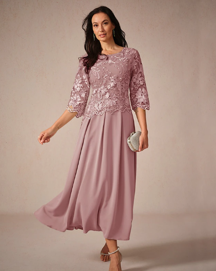 Cocktailjurk voor bruiloftsgasten voor dames, maxi-jurk met contrasterende kant, elegant, formeel, V-hals, lichtgroene kleur